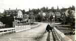 Mrs. Prevon on the bridge which was one year old - 1925