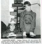 Newspaper clipping - 1993 - Valentine Queen - Bethany Mahoney & Hope Sund
