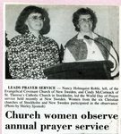 Newspaper clipping - 1993 - Nancy Holmquist Roble & Cindy McCormack - World Day of Prayer