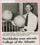 Newspaper clipping - 1993 - Robert Sprague attends College of the Atlanatic.