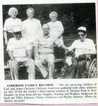 Newspaper clipping - 1993 - Carl & Anna Anderson's family reunion