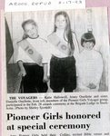 Newspaper clipping - 1993 - Pioneer Girls