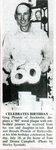 Newspaper clipping - 1993 - Greg Plourde's 60th birthday celebration