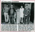 Newspaper clipping - 1993 - Richard Hede - Helping Hand for Bosnia