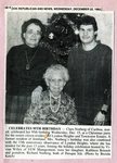 Newspaper clipping - 1993 - Clara Norberg celebrates 95th birthday.