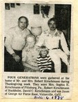 Newspaper Clipping - Kirschmann 4 generations