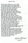 Poem by Allan Thomas - 1954