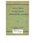 Stockholm, ME Town Report - 1938 - 1939 by Municipal Officers of Stockholm, Maine