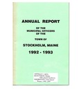 Stockholm, ME Town Report - 1992 - 1993 by Municipal Officers of Stockholm, Maine