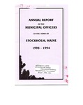 Stockholm, ME Town Report - 1993 - 1994 by Municipal Officers of Stockholm, Maine