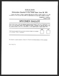 1975 Special Election: Referendum by Bureau of Corporations, Elections and Commissions