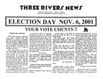 Three Rivers News : November 6, 2001