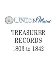 Town of Union Treasurer Records 1803-1842