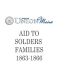 Union Maine Record of Aid to Soldiers' Families 1863-1866