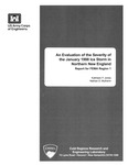 An Evaluation of the Severity of the January 1998 Ice Storm in Northern New England; Report for FEMA Region 1