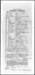 Certificate of Marriage for Henry Martin Colby and Nancy Jackson Farnum by Wesley Thorp
