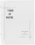 Town of Wayne: Zoning Ordinance and Building Code by Town of Wayne, Maine