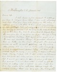 Letter to Maryann Wright from Washington, DC, June 6, 1861 by Horace Wright