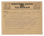 Telegram to Brig. Gen. George McL. Presson from W.A. Henessy regarding patients in the hospital by W. A. Henessy