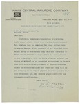 Letter to Brig. Gen. George McL. Presson from M.L. Harris, General Passenger Agent for the Maine Central Railroad, regarding charges to the State of Maine for the Red Cross Relief Party by M. L. Harris