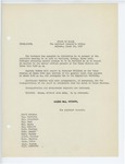 Memorandum regarding attendance to a patriotic meeting in Portland, March 13, 1917 by George McL. Presson