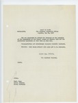 Memorandum regarding attending the Governor, May 31, 1917 by George McL. Presson