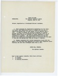 Memorandum regarding the draft registration of discharged National Guardsmen, June 27, 1917