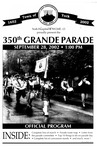 Official Program of the 350th Grande Parade; September 28, 2002